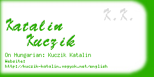 katalin kuczik business card